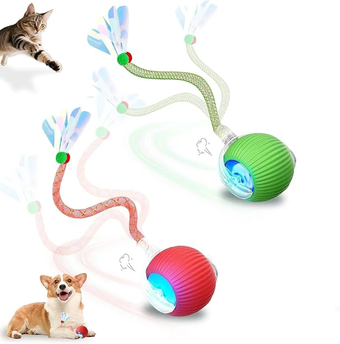 Organic 2-Pack Interactive Cat Toys Ball Certified