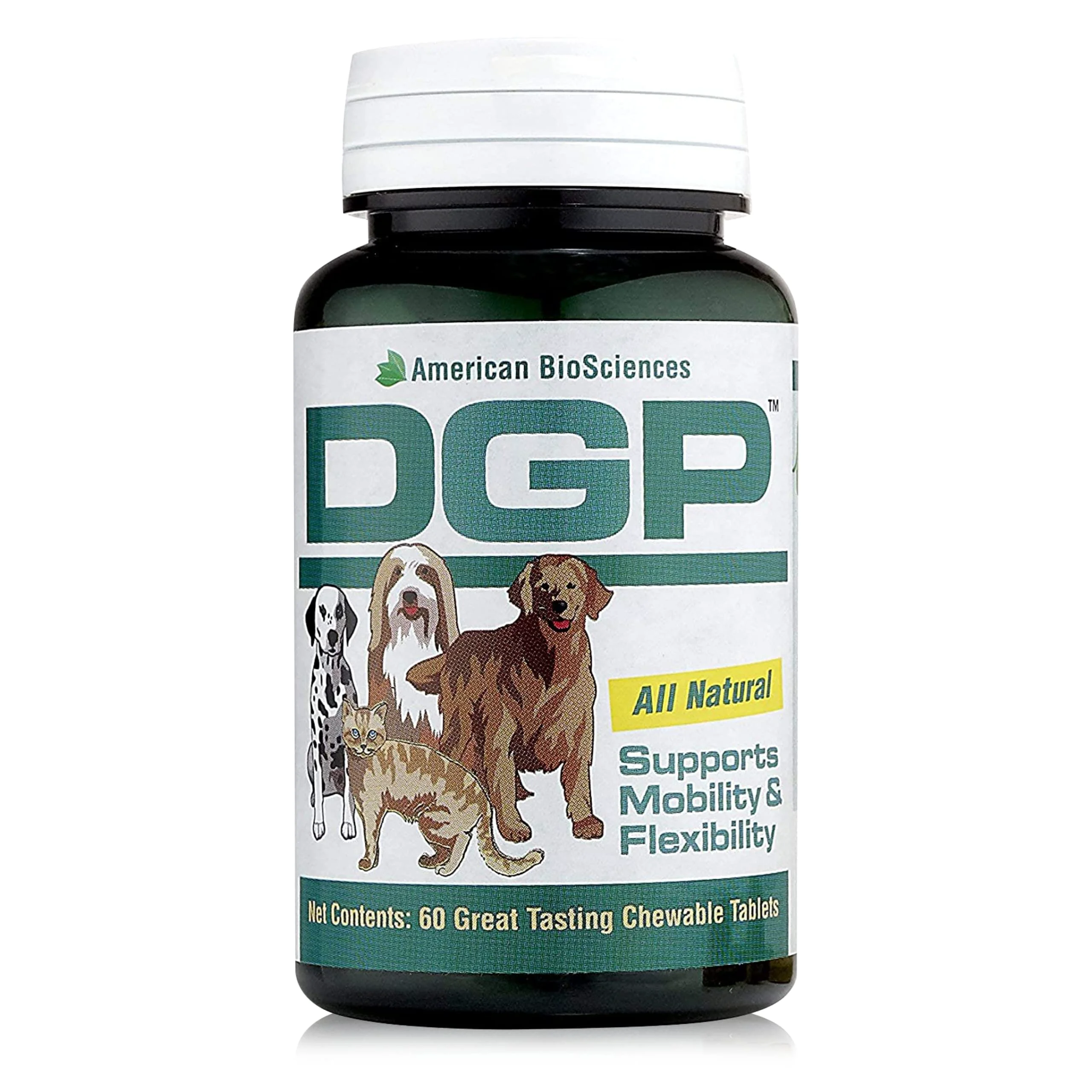 Luxury American BioSciences DGP All-Natural Dog Joint Supplement with Turmeric Boswellia — 60 Chewable Tablets Durable