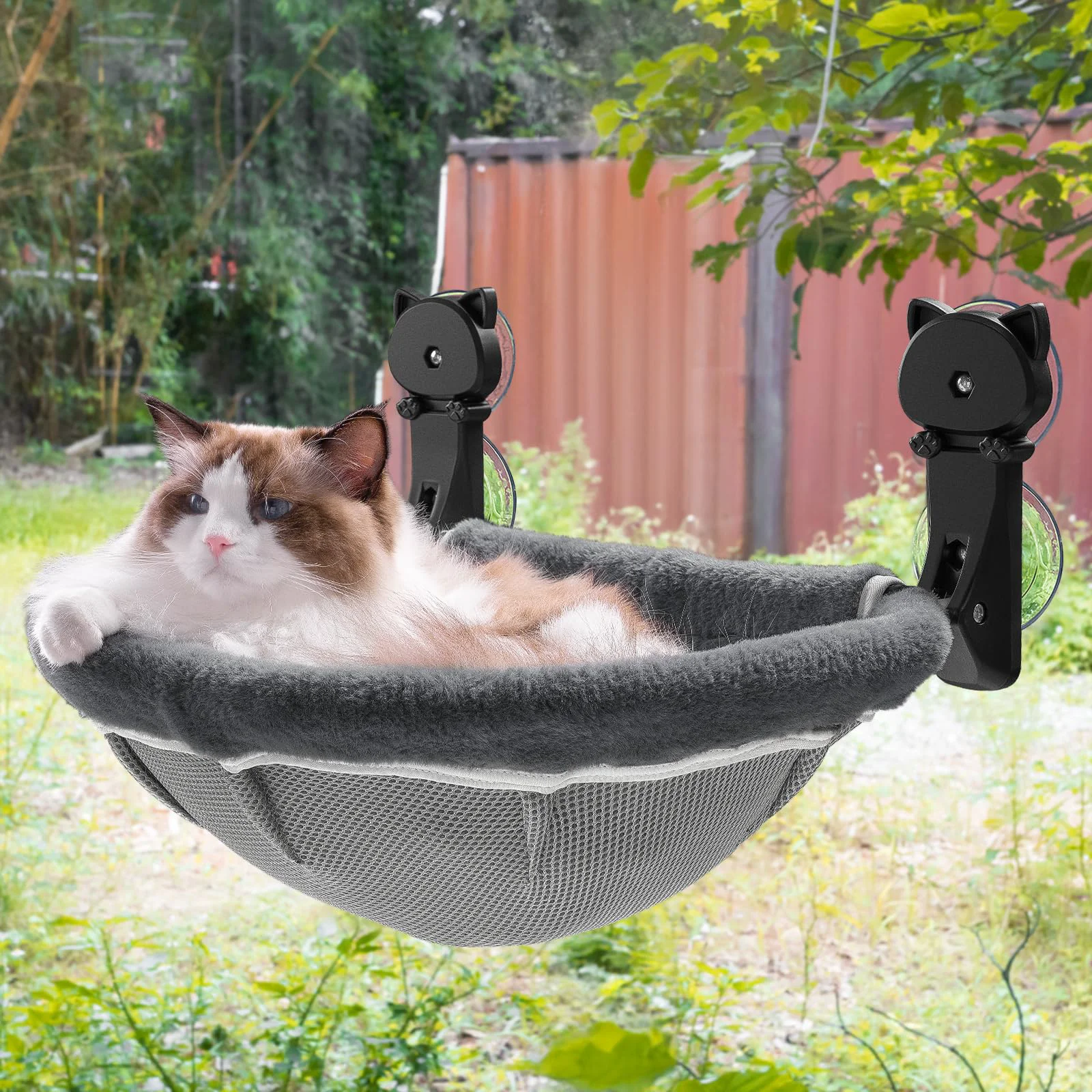 Efficient JUNSPOW Cat Window Perch – Foldable Stable Window Hammock Up to 40 lb Consistent