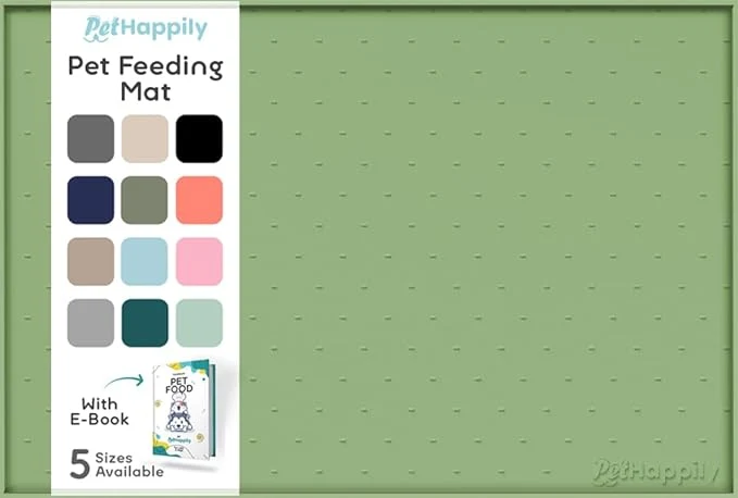 Classic Dog Food Mat – 28×18 Raised Edges Dogs Mat Modern
