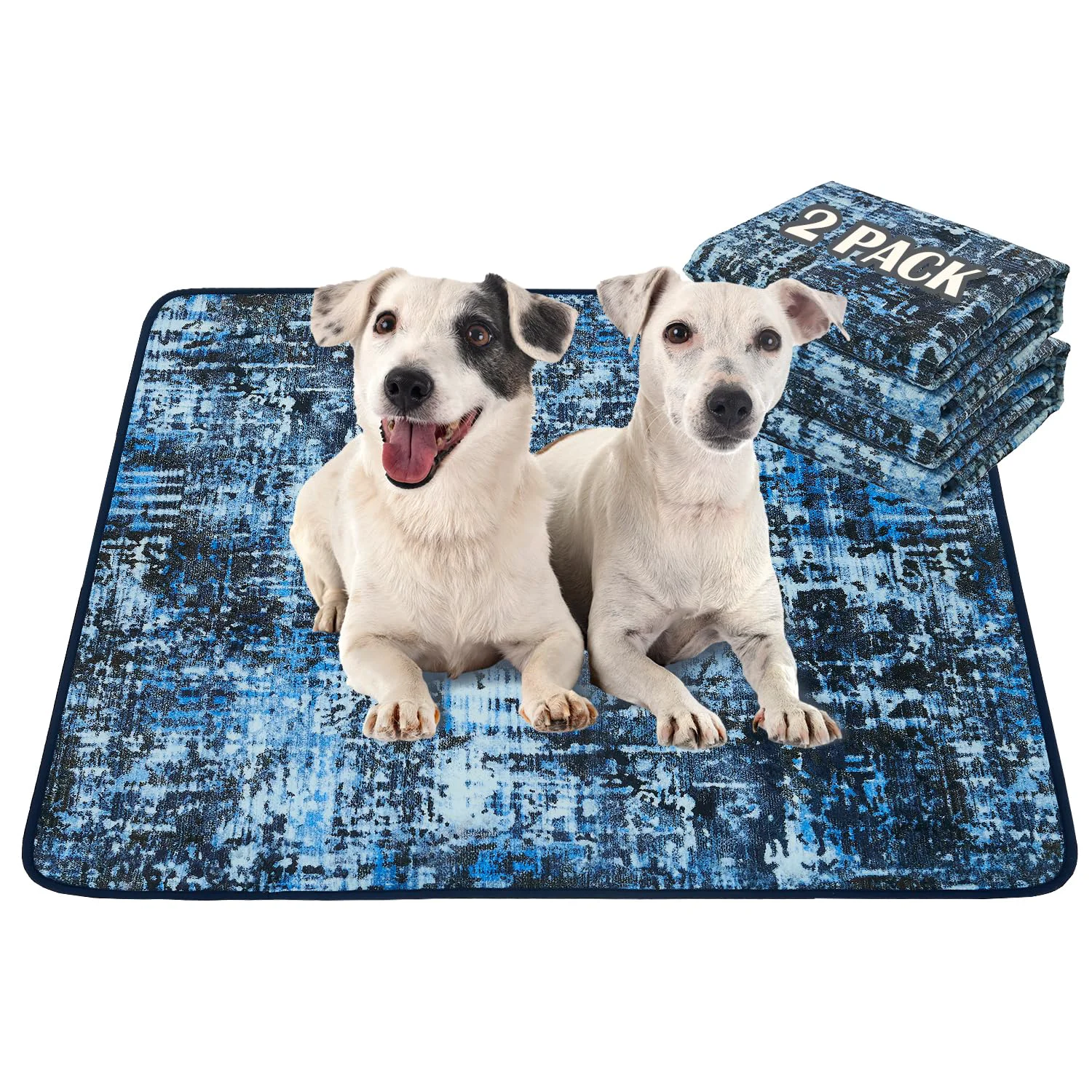Green Qeils Washable Dog Pee Pads – 2 Pack 36×41 Leakproof Non-Slip Fine Crafted