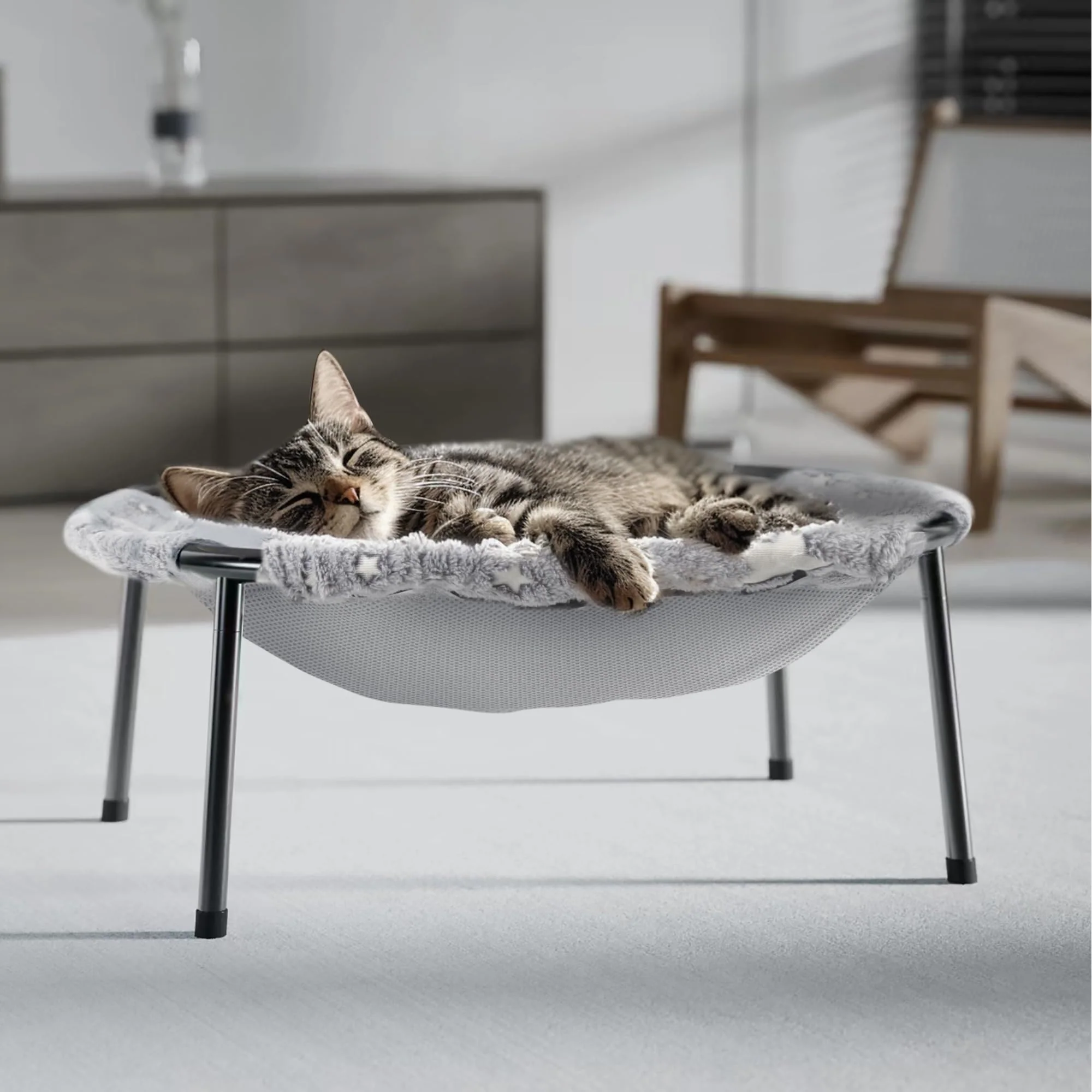 Recyclable POMESEA d Cat Bed — Glow-in-the-Dark Hammock for Large Cats Up to 66 lbs Exclusive
