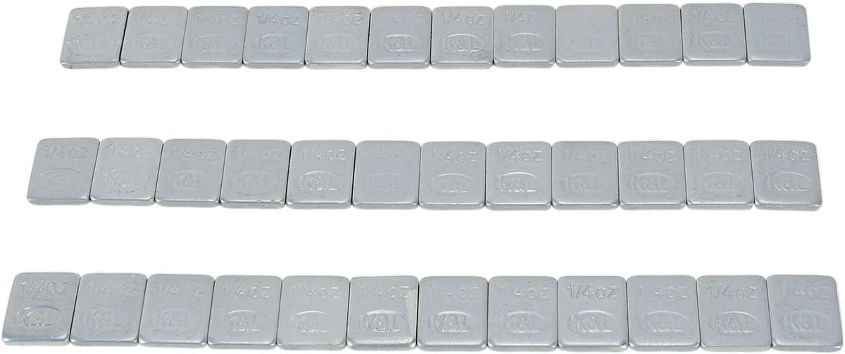 Sophisticated K L SUPPLY Wheel Weights – Rectangle – Adhesive Stick-On – Silver – 36 Pack 32-2415 Effective