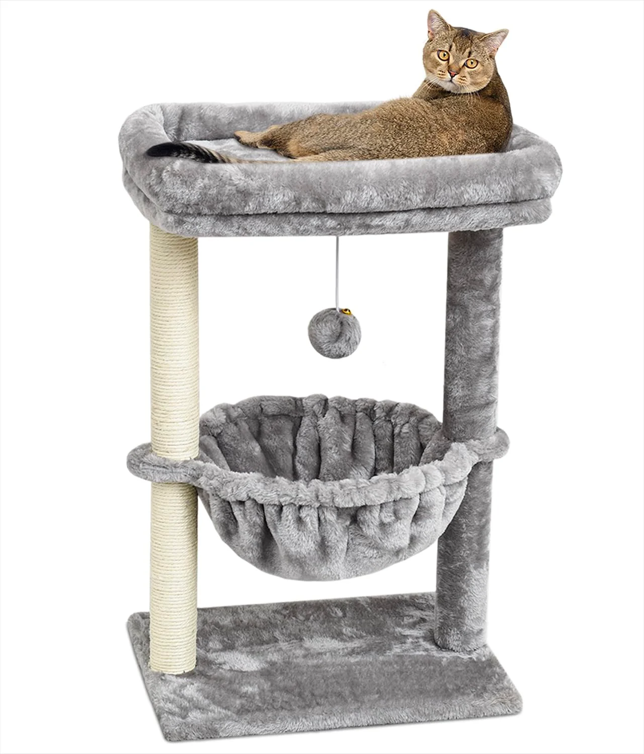 Professional SYANDLVY Small Cat Tree for Indoor Cats – Scratching Posts Basket Bed Hanging Ball Sustainable