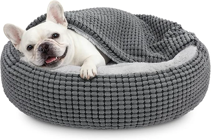 Versatile SIWA MARY Dog Bed with Attached Blanket High-Grade