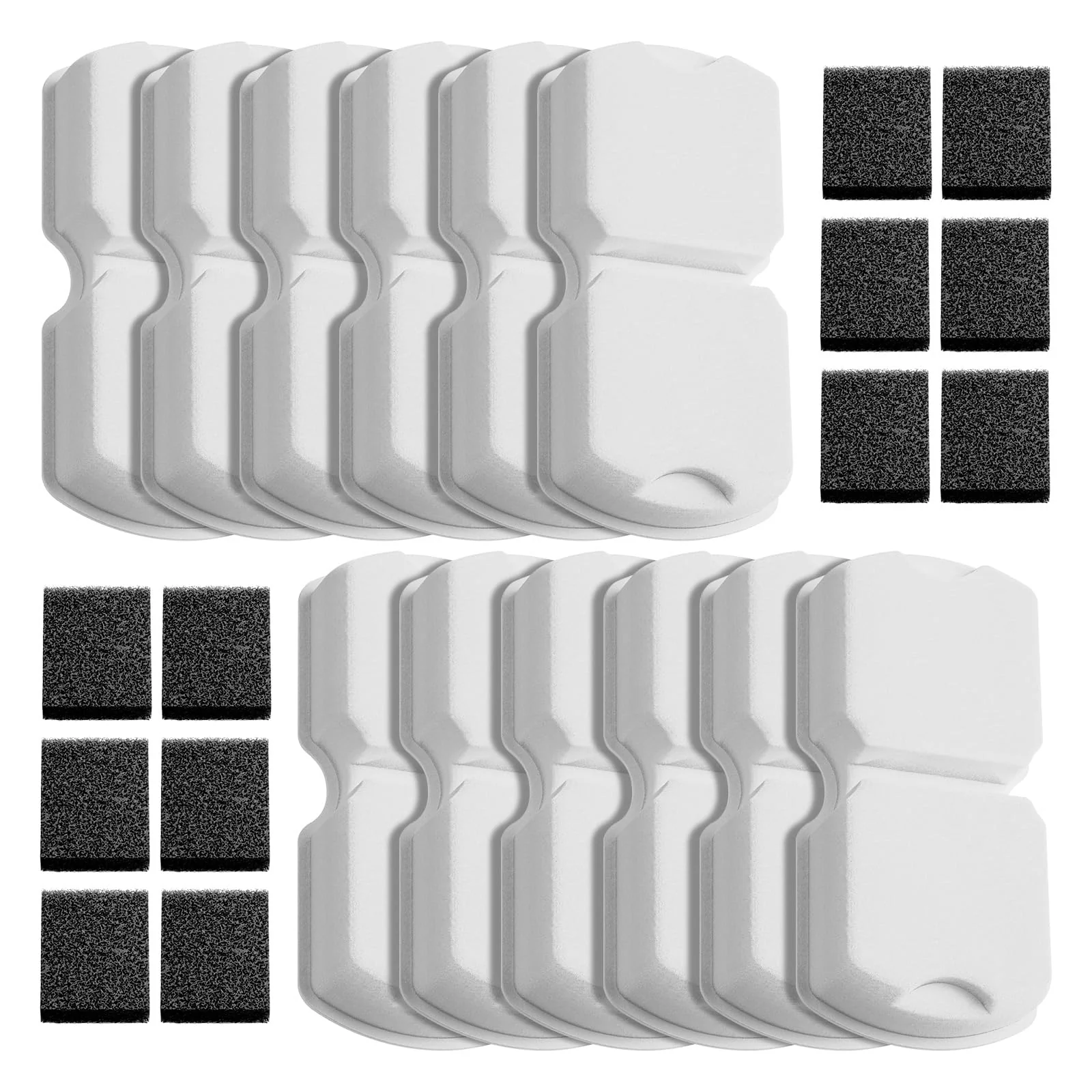 Exclusive IHOUONE Cat Water Fountain Filter – 24 Filters 12 Carbon 12 Foam for IHOUONE Stainless Steel Fountains Authentic