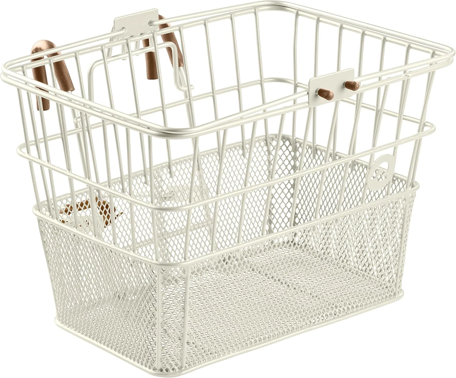 Smart Retrospec Apollo Detachable Front Bike Basket Steel Half-Mesh with Integrated Detachable Hooks and Built-In Handle Easy Assembly and Portability for Bicycles Certified