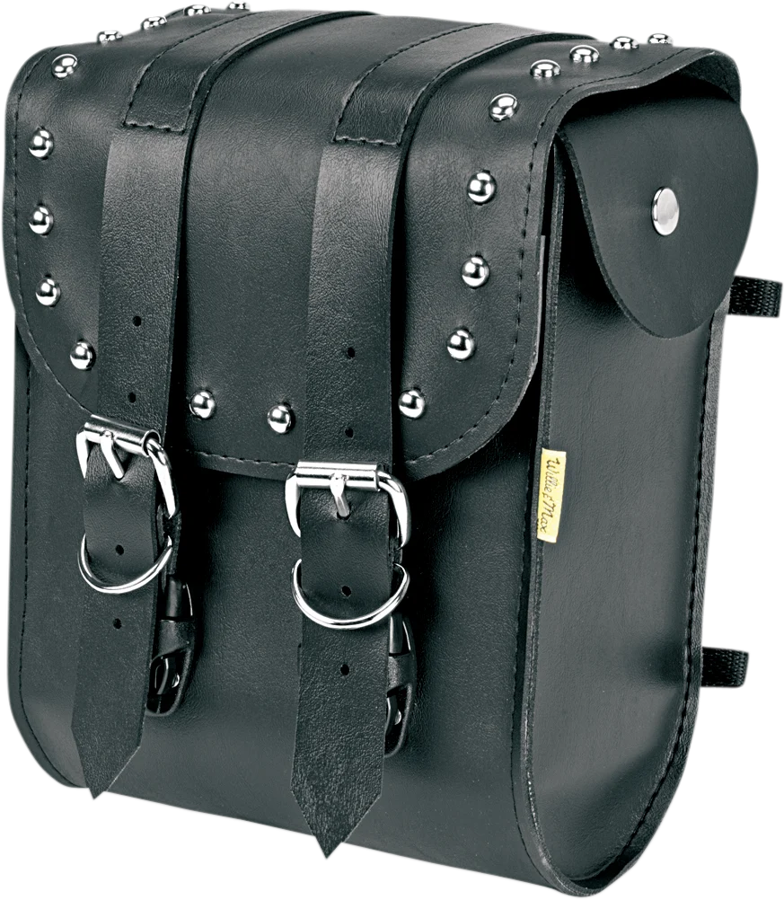 Classic WILLIE MAX LUGGAGE Ranger Sissy Bar Bag – Studded – Black 58452-01 Verified