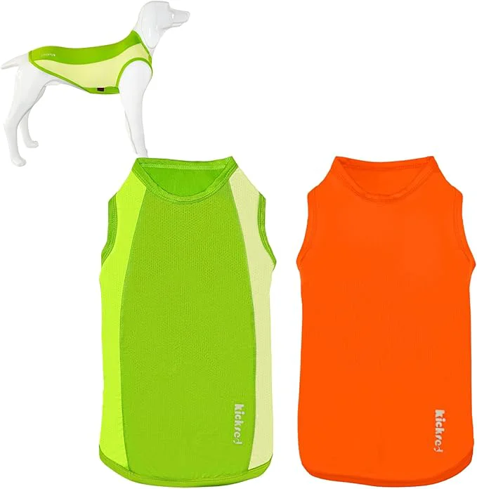 Elegant 2 Pack Dog Shirts Breathable Mesh Dog Clothes Pet Sleeveless Vest Lightweight Stretchy Tank Top T-Shirts for Large Dogs LAbout ThisOverview Responsible