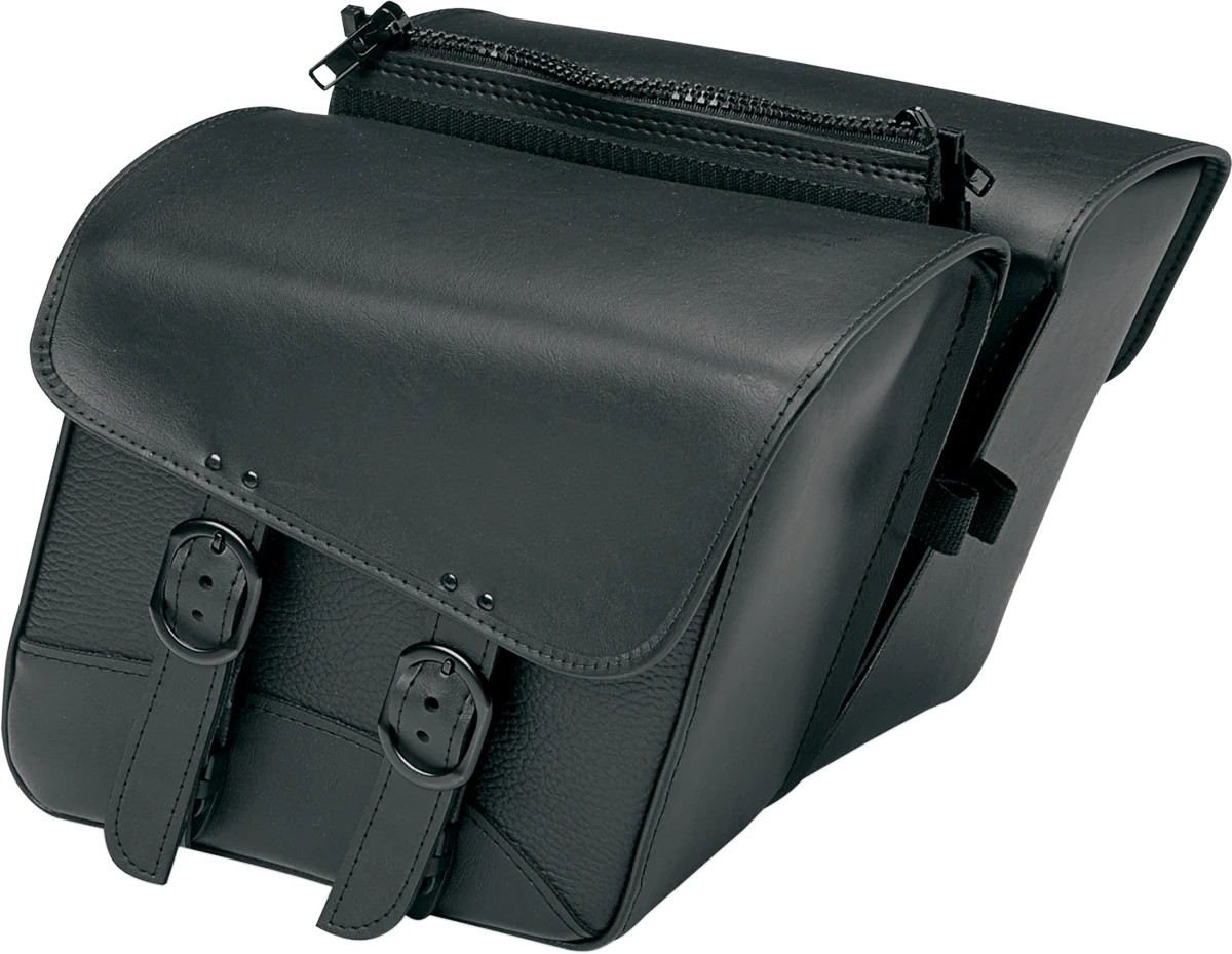 Original WILLIE MAX LUGGAGE Compact Black Jack Saddlebag – Slant – Small 59588-00 Consistent