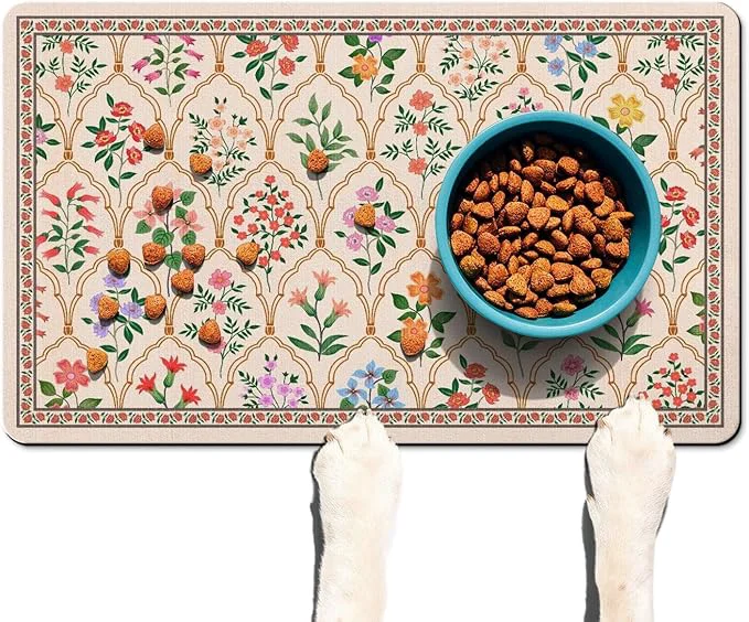 Safe Absorbent Pet Dog Bowl Mat for Food and Water Pet Cat Food Feeding Mat High-Quality