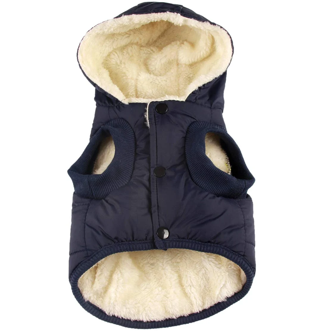 Safe Vecomfy Fleece-Lined Extra Warm Dog Hoodie for Large Dogs XXXL – Blue Carefully Designed