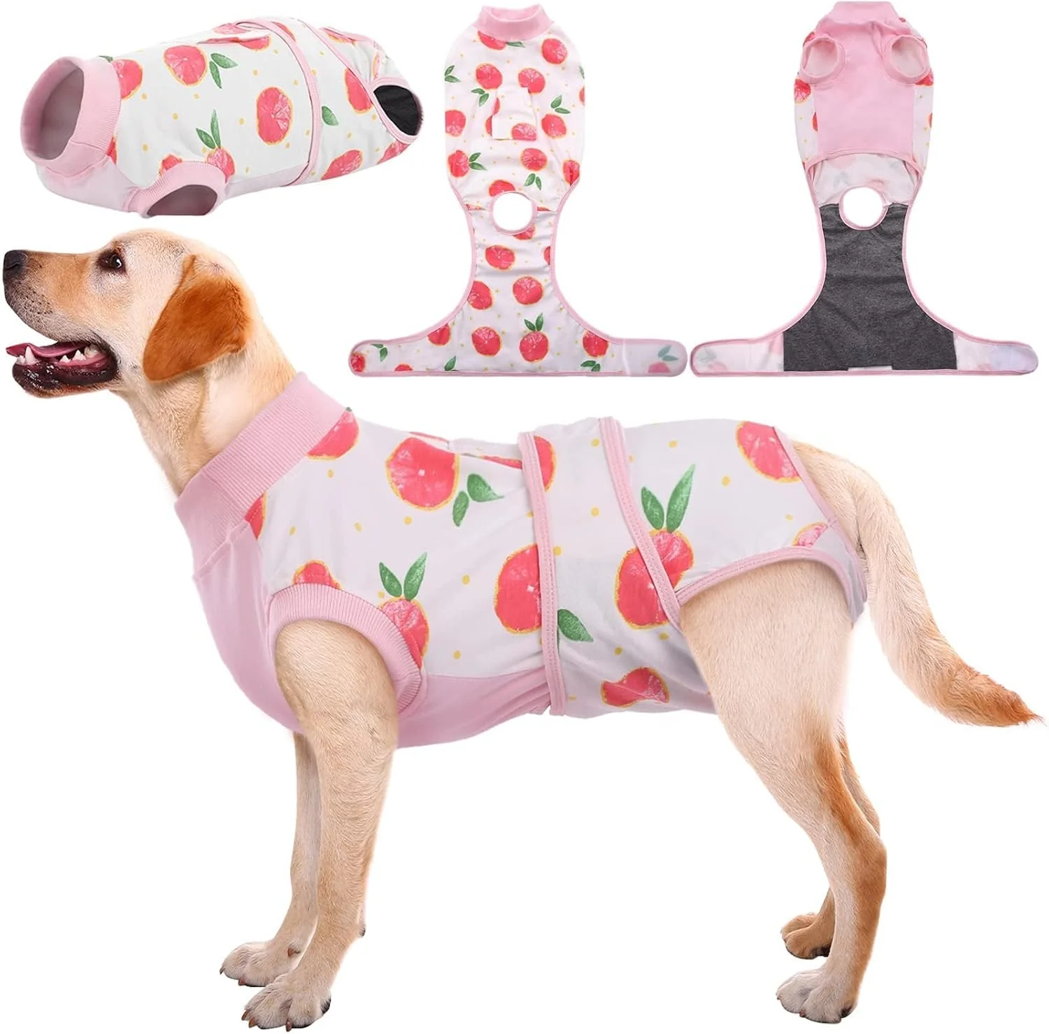 High-End Kuoser Dog Surgery Recovery Suit Dog Recovery Suit Male Neuter Soft Female Male Pet Surgery Wear Breathable Pet Healing Garment for Post-Procedure Care Pink XXL Luxury