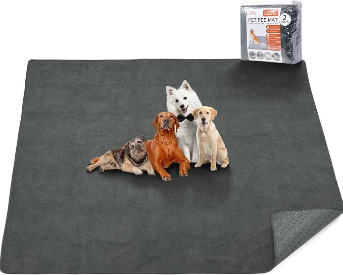 World-Class Washable Pee Pads for Dogs 48×60 Reusable Whelping Pads Absorb Dog Mats Pure