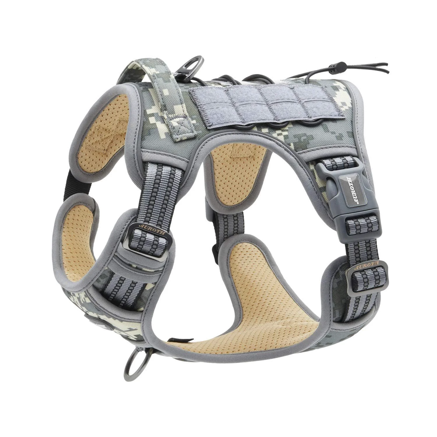 Fashionable AUROTH Tactical Dog Training Harness No-Pull Front Clip Molle Vest for All Dogs Trusted