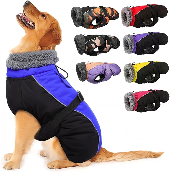 Relaxed IECOii Extra Warm Reflective Adjustable Dog Jacket – Winter Coat with Buckle Fleece Turtleneck for Small to Extra Large DogsAbout ThisOverview World-Class