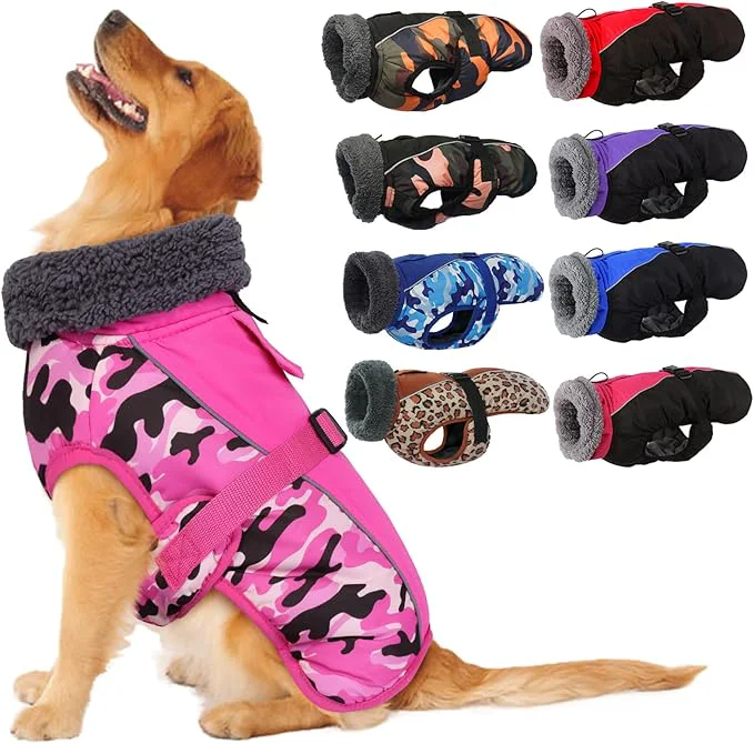 Original IECOii Extra Warm Reflective Adjustable Dog Jacket – Fleece Turtleneck Winter Coat for Small Medium Large DogsAbout ThisOverview Quality