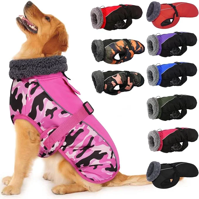 Carefully Designed IECOii Extra Warm Reflective Adjustable Dog Jacket – Fleece Turtleneck Winter Coat for Cold Weather – Soft Coat for Small Medium Extra Large DogsAbout ThisOverview Trusted