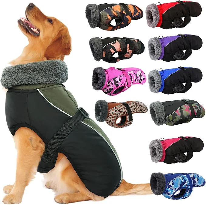 Healthy IECOii Extra Warm Reflective Adjustable Dog Jacket – Fleece Turtleneck Winter Coat for Small to Extra Large DogsAbout ThisOverview Functional