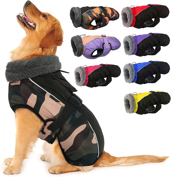 Artisan IECOii Extra Warm Dog Coat – Reflective Adjustable Jacket With Buckle Fleece Turtleneck for Cold Weather – Soft Winter Coat for Small Medium Extra Large DogsAbout ThisOverview Exclusive