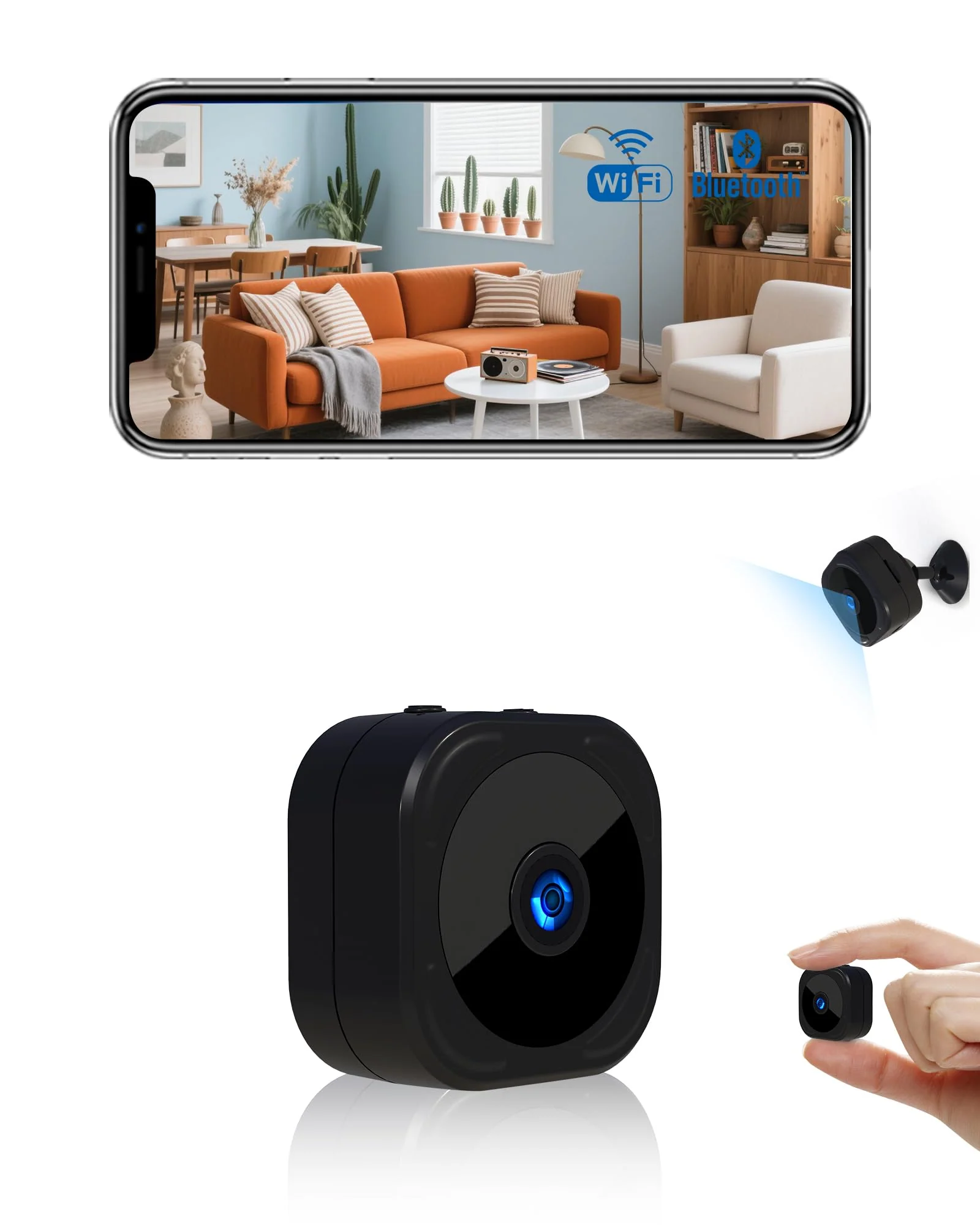 Efficient AOBOCAM 1080P Indoor Camera – App Control Night Vision Dual WiFi Bluetooth 24 7 Surveillance Contemporary