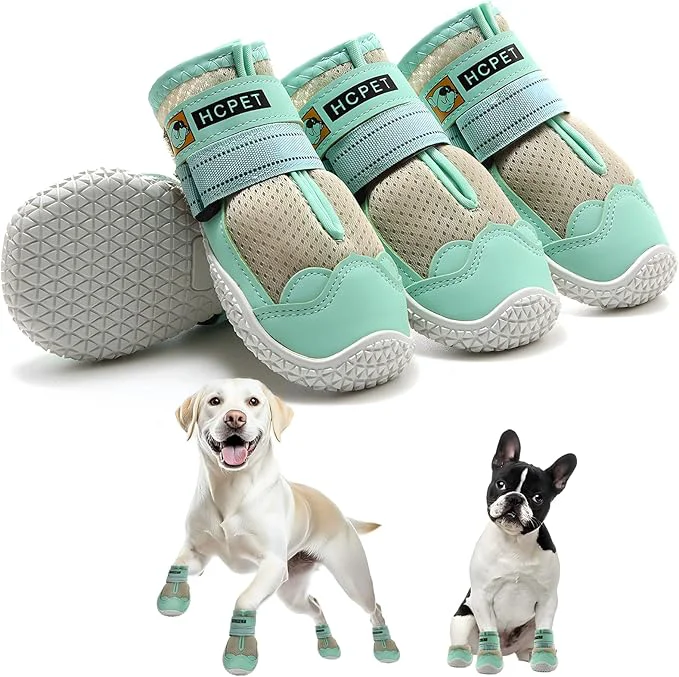 Consistent Hcpet Dog Shoes for Large Dogs Breathable Dog Booties for Small Medium Dogs Anti-Slip Dog Boots Paw Protectors for Hot Pavement Winter Snow Hiking with Reflective Straps Green Size 7About ThisOverview Dependable