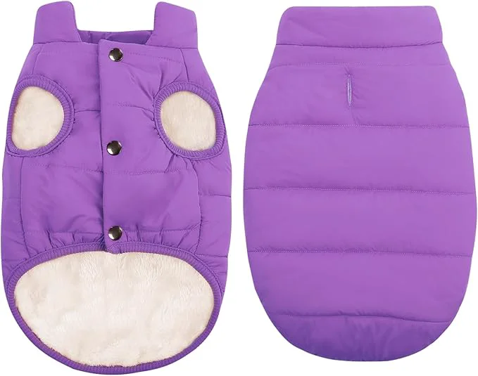 Fashionable ASENKU Dog Winter Coat – Waterproof Windproof Dog Jacket Warm Snowproof Doggie Puffer Vest for Cold Weather Lightweight Snow Coats for Small Medium Large Dogs Purple XL About ThisOverview Responsible