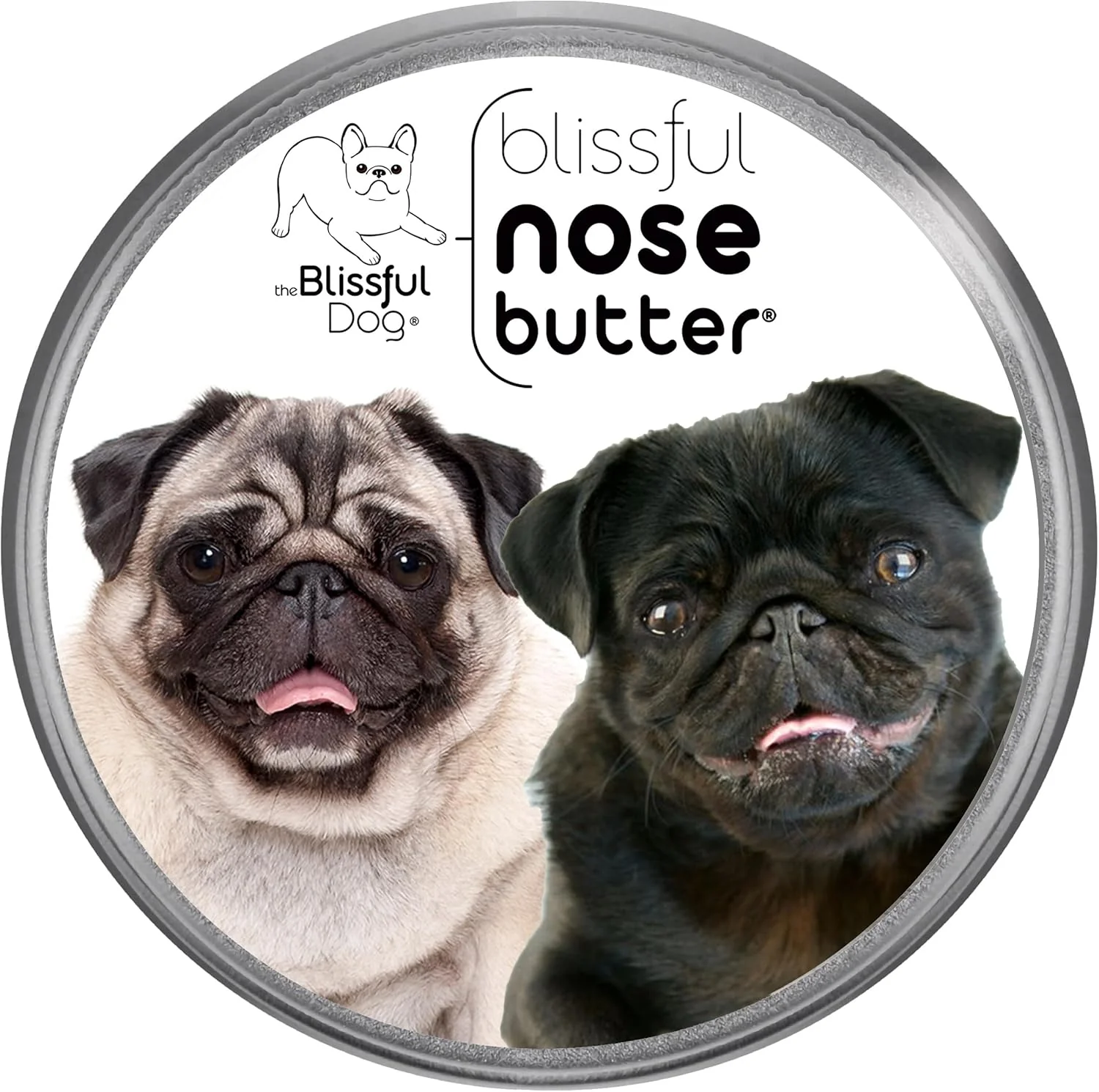 Durable The Blissful Dog Pug Duo Unscented Nose Butter – Dog Nose Butter 2 Ounce Solid
