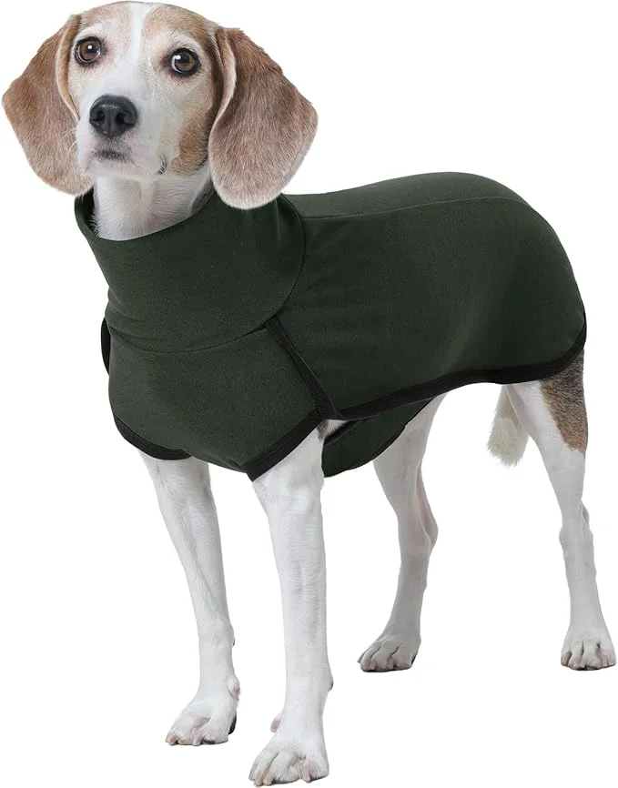 Verified ROZKITCH Dog Winter Coat Soft Pullover Pajamas Pet Windproof Warm Cold Weather Jacket Vest Cozy Jumpsuit Apparel Outfit Clothes for Walking Hiking Travel Sleep Green SAbout ThisOverview Excellent