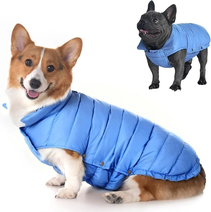 Casual SPACE LION Dog Puffer Jacket Down Winter Coat Durable Outdoor Coat for Cold and Windy Conditions Lightweight Adjustable Fit Coats for Medium Large Dogs Blue Size20 XL About ThisOverview High-Grade