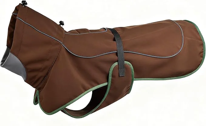 Smart Softshell Dog Coat for Winter Walks and Hiking Windproof and Water-Repellent Jacket with Harness Opening and Reflective Strips I Stocking Stuffer for Active Dogs Brown X-Small About ThisOverview Healthy