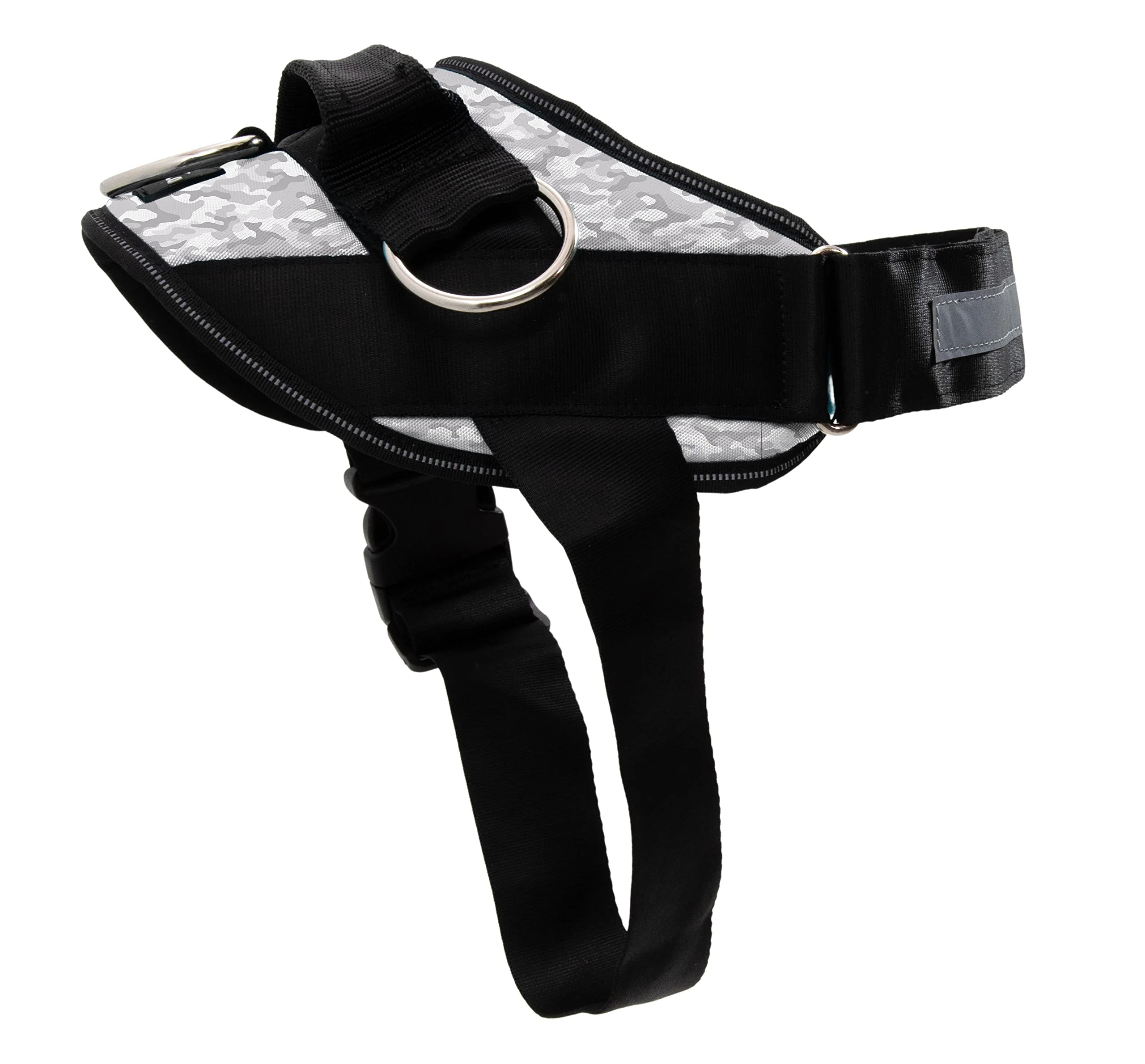 Eco-Friendly ShawnCo Essential Dog Harness – No-Pull Vest with 3 Leash Clips Reflective Adjustable Arctic Camo XS High-End