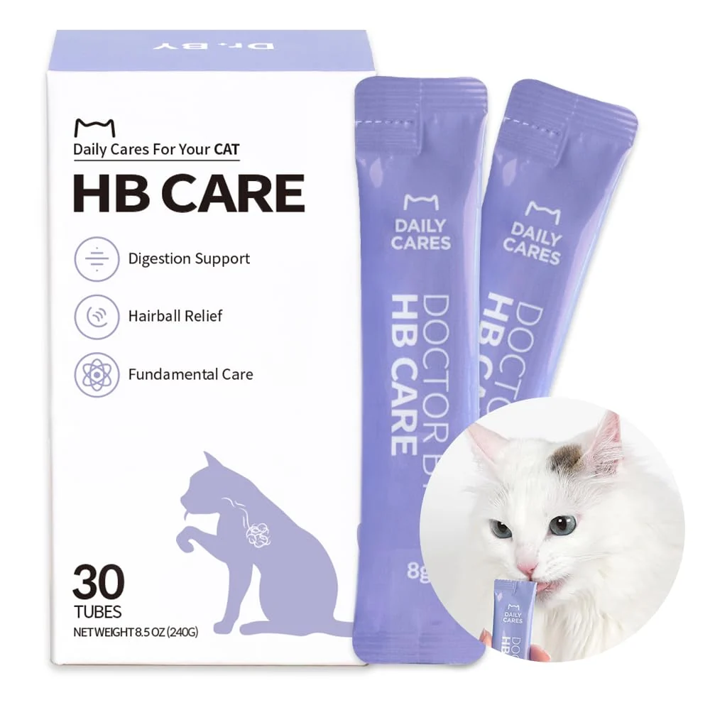 Powerful Doctor By HB Care Cat Hairball Supplement – Lickable Digestive Support with Omega-3 Chitosan 30 Count Sophisticated