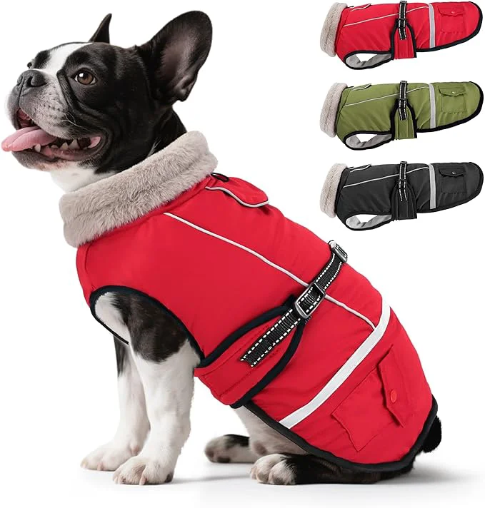 Reusable Dog Coat Warm Dog Winter Coat Reflective Jacket Waterproof Fleece Vest Pet Jacket Cozy for Cold Weather Dogs Snowsuit Windproof Adjustable Buckle for Small DogsAbout ThisOverview Artisan