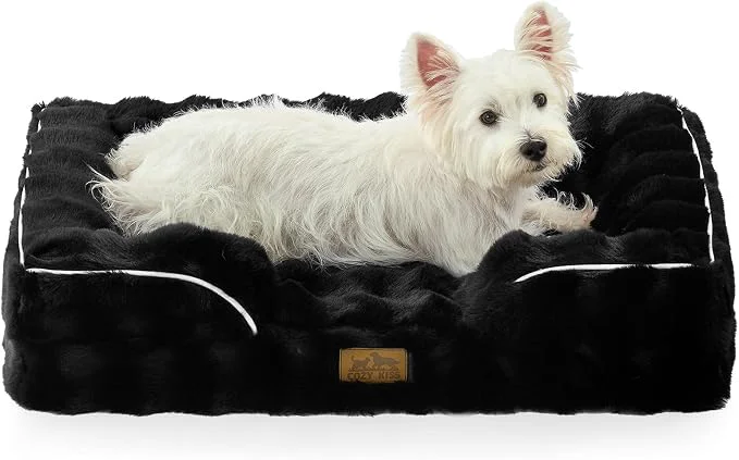 Verified Orthopedic Dog Bed for Medium Small Size Dog Soft and Warm Faux Fur Sofa for Carefully Designed