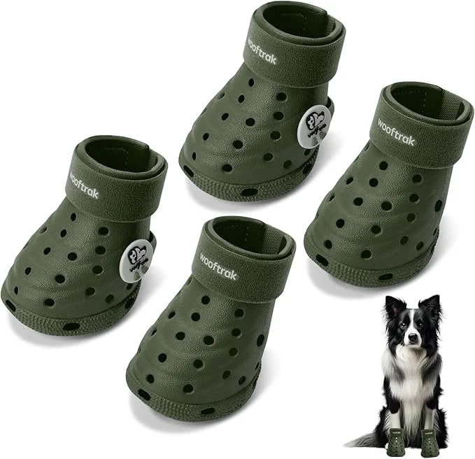 Premium Dog Shoes Breathable Dog Shoe for Hot Pavement Dog Booties and Paw Protectors Non-Slip Waterproof Dog Sandals Boots Green S 2.3 x1.8” L W About ThisOverview Efficient