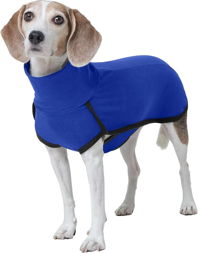 Luxury ROZKITCH Dog Winter Coat Soft Pullover Pajamas with Built-in Leash Hole Pet Windproof Warm Cold Weather Jacket Vest Cozy Jumpsuit Apparel Outfit Clothes for Walking Hiking Travel Sleep Blue SAbout ThisOverview Environmentally Friendly