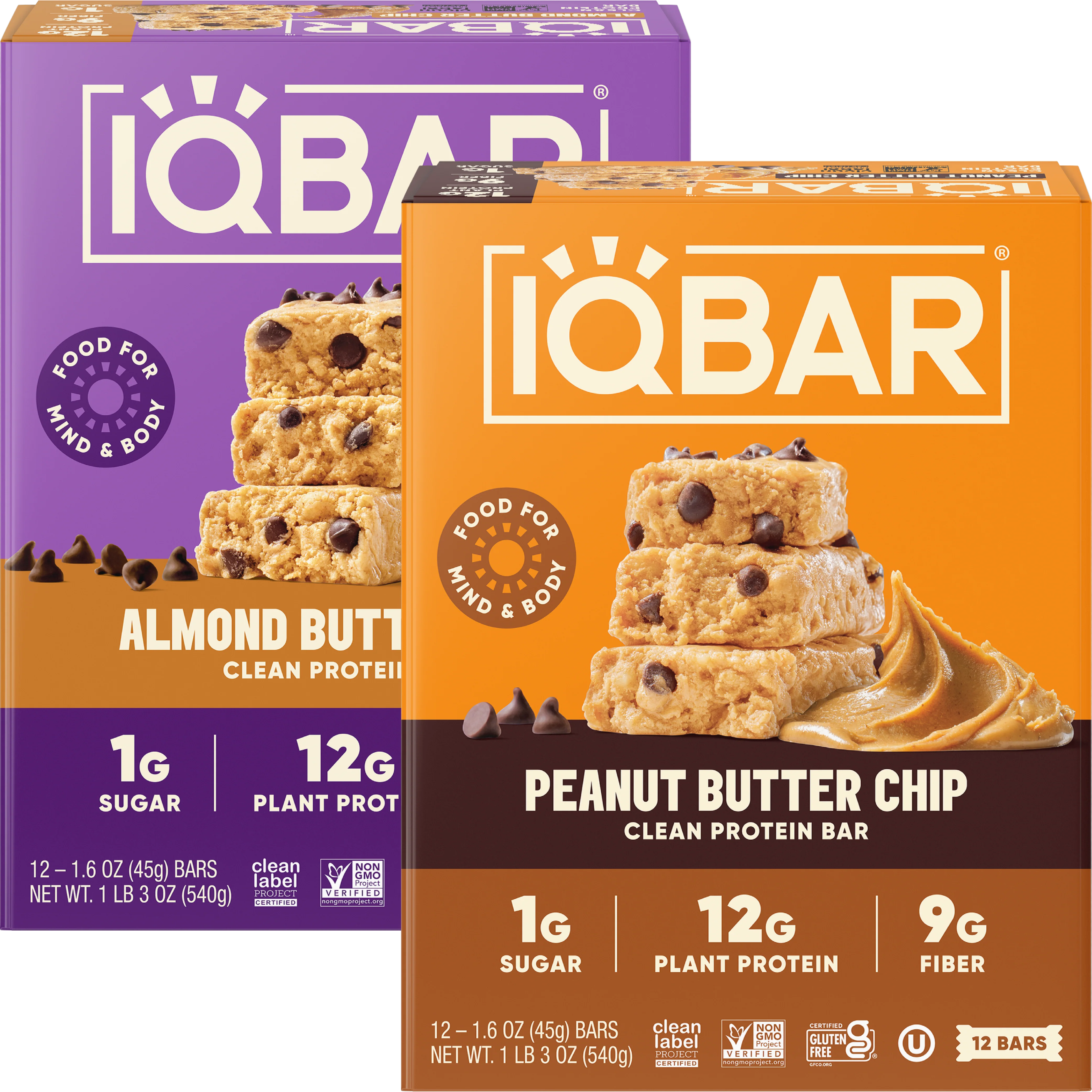 Clean Almond Butter Chip Peanut Butter Chip 24 Bars Convenient