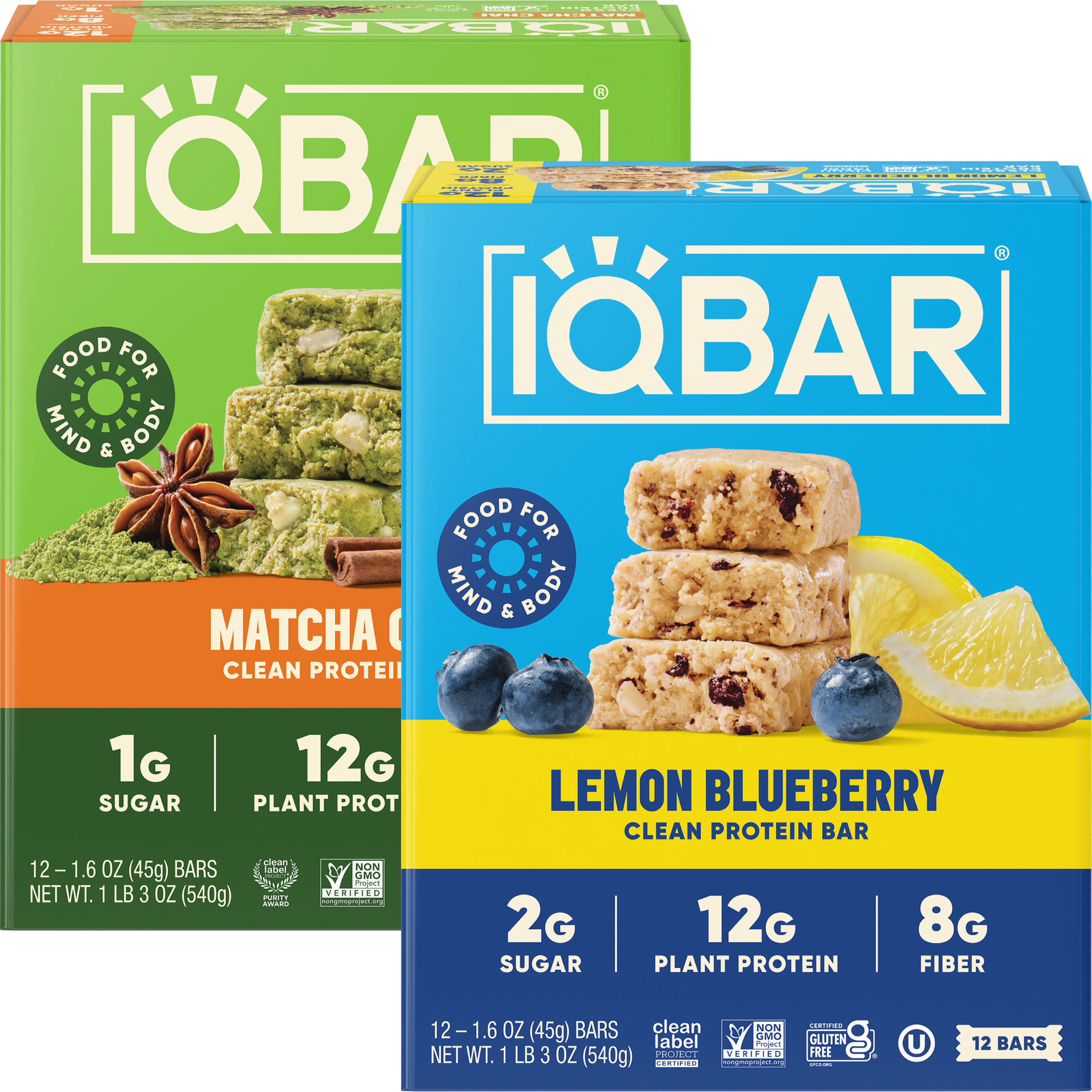 Environmentally Friendly Lemon Blueberry Matcha Chai 24 Bars Fine