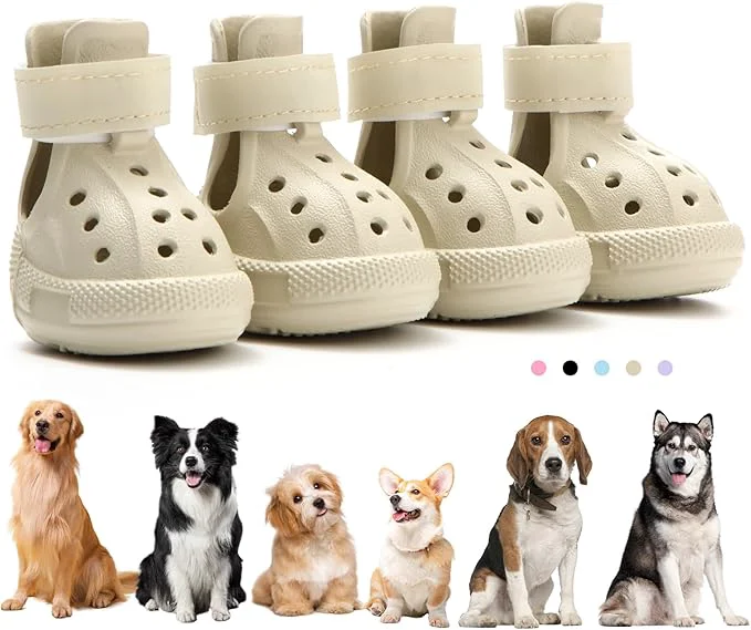 Carefully Designed Dog Boots for Hot Pavement Snow Waterproof Non-Slip Dog Shoes with Reflective Straps Adjustable Pet Booties for Small to Large Dogs Outdoor Paw Protection 4PcsAbout ThisOverview Green