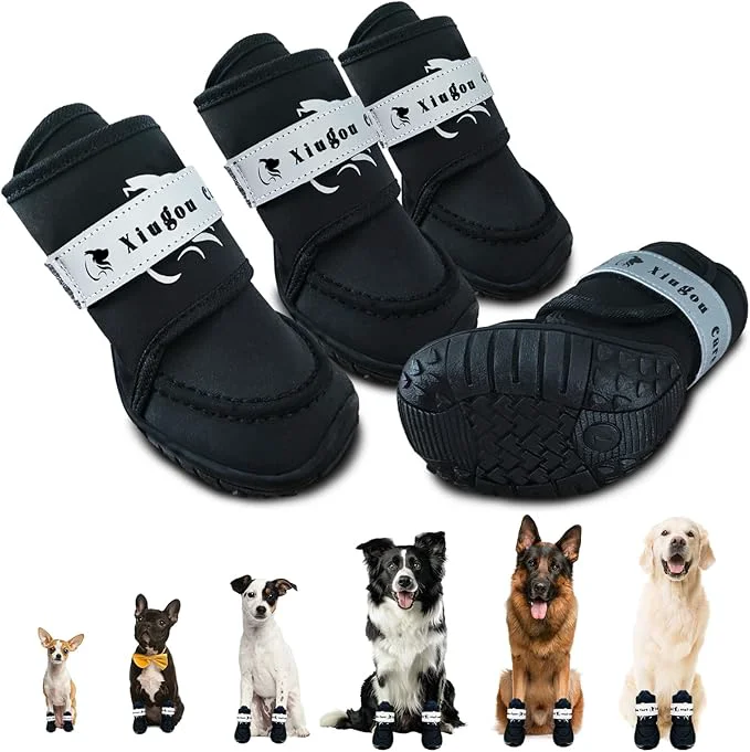 Proven Dog Shoes for Small Medium and Large Dogs – Waterproof for Rainy Days Fit for Winter Snow and Hot Summer Roads with Anti-Slip Soles for Indoor Hard Floors Black Size 1 About ThisOverview Trusted