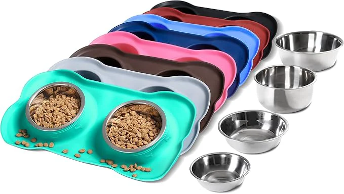 User-Friendly Hubulk Pet Dog Bowls 2 Stainless Steel Dog Bowl Organic