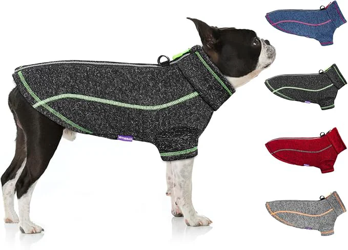 Easy-to-Use cyeollo Dog Fleece Jacket Reflective Coats with D Ring Zipper Up Jackets Cozy Dog Sweaters for Small Dogs ClothesAbout ThisOverview Relaxed