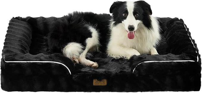 Reusable Orthopedic Dog Bed for Large Size Dog Soft and Warm Faux Fur Extra Large Sofa Lightweight
