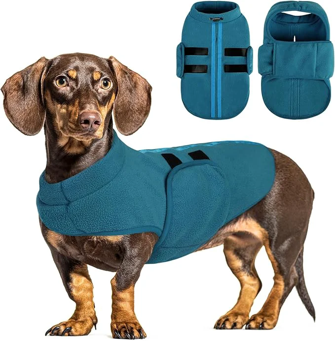 Prestigious Queenmore XL Dog Sweaters Soft Fleece Vest Pullover Dog Jacket with Leash Hole Warm Winter Dog Clothes Cold Weather Doggy Dachshund Sweater for Large Dogs Cats Boy or Girl Peacock-Blue XL About ThisOverview High-Performance