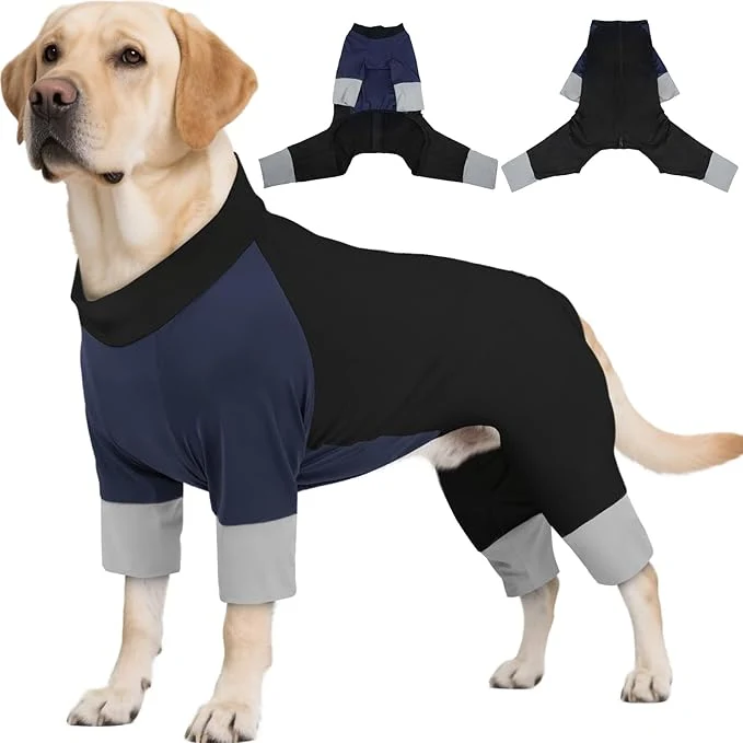 Reliable ROZKITCH Large Dog SPF 50 Shirt UV for Summer Cooling Vest for Dogs Long Sleeve Stretchy Outdoor Dirt-Resistant Shedding Control Sun Protection Clothing for Outdoor Adventures Blueblack LAbout ThisOverview Advanced