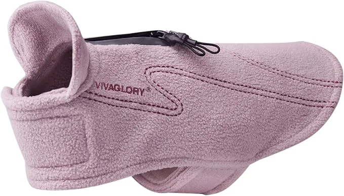 Traditional VIVAGLORY Dog Fleece Coat Warm Jacket with Hook and Loop Fastener Easy to Take on and Off Winter Vest Sweater for Small Medium Large Dogs Puppy Windproof Clothes for Cold Weather Pink SAbout ThisOverview Sustainable