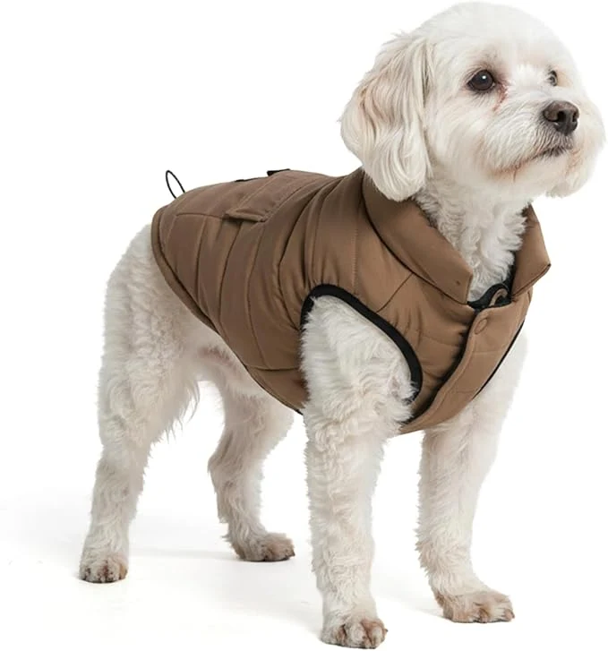 Stylish Spark Paws Dog Winter Jacket Water-Resistant Coat Warm Reflective Windproof Fleece-Interior for Medium and Large Dogs – Tan – MAbout ThisOverview Smart