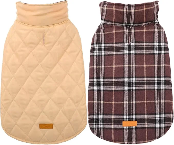 Breathable Kuoser Waterproof Dog Coat Reversible Dog Jacket for Medium Dogs Adjustable Durable Doggie Winter Coat Warm Puppy Cold Weather Apparel from Small to Large Breed Brown MAbout ThisOverview Healthy