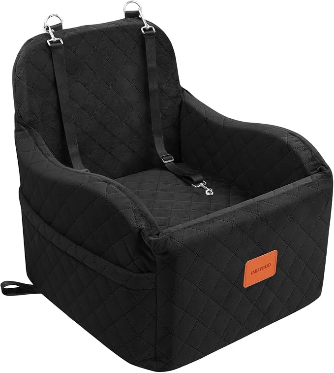 Certified Small Dog Car Seat Memory Foam Dog Booster Car Seats with Thick Cushion for Medium Dogs Under 35lbs Detachable Washable Pet Carseat with Storage Pockets Black Medium About ThisOverview Excellent